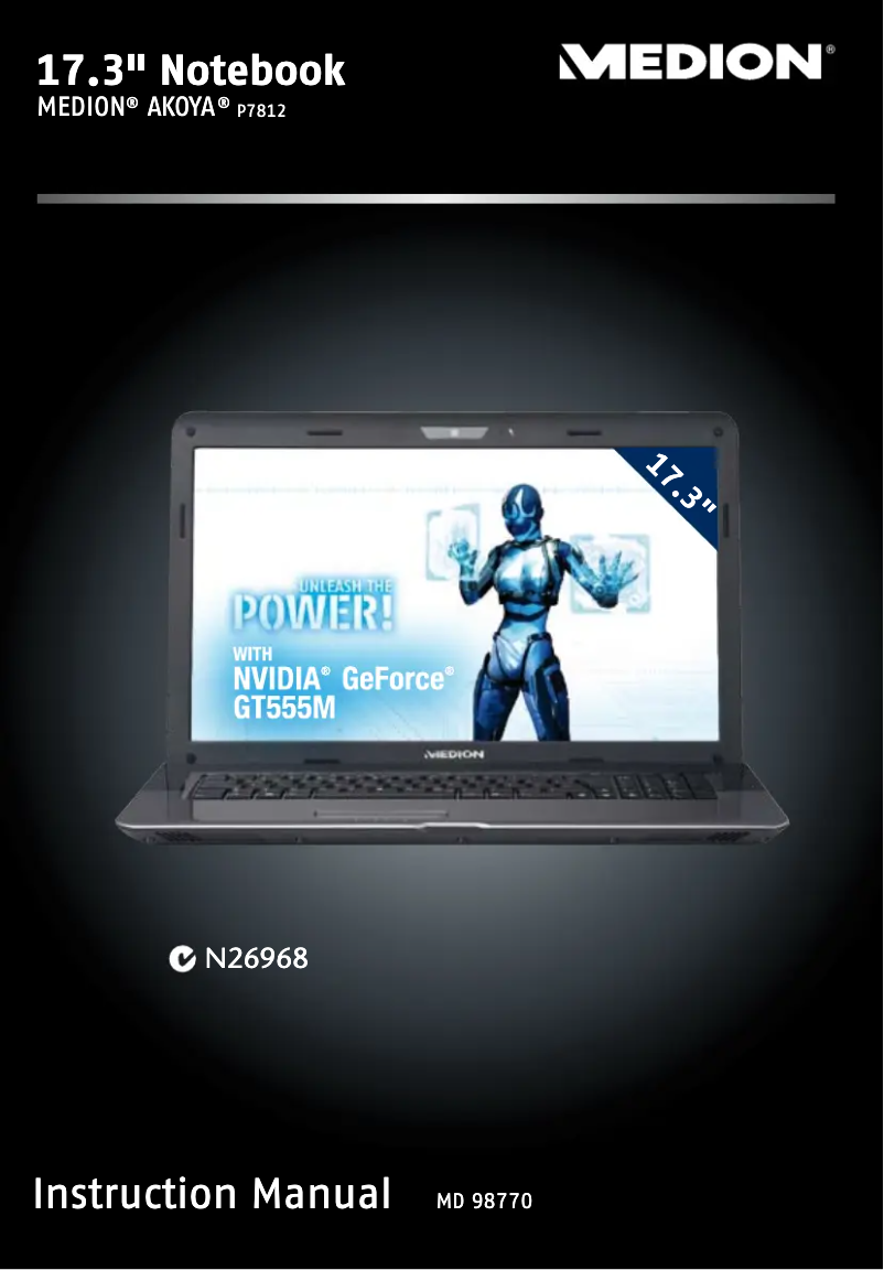 Page 1 de la notice Manuel utilisateur Medion Akoya P7812