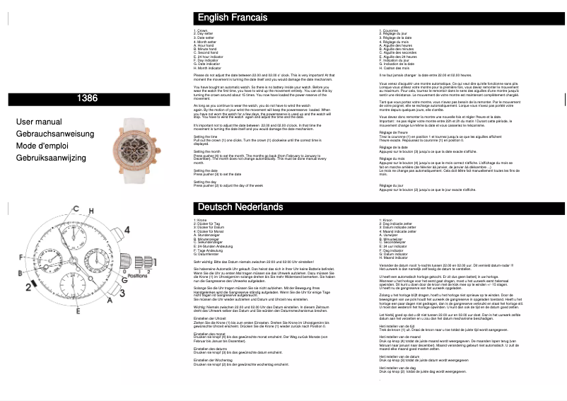 Page 1 de la notice Manuel utilisateur Davis 1386