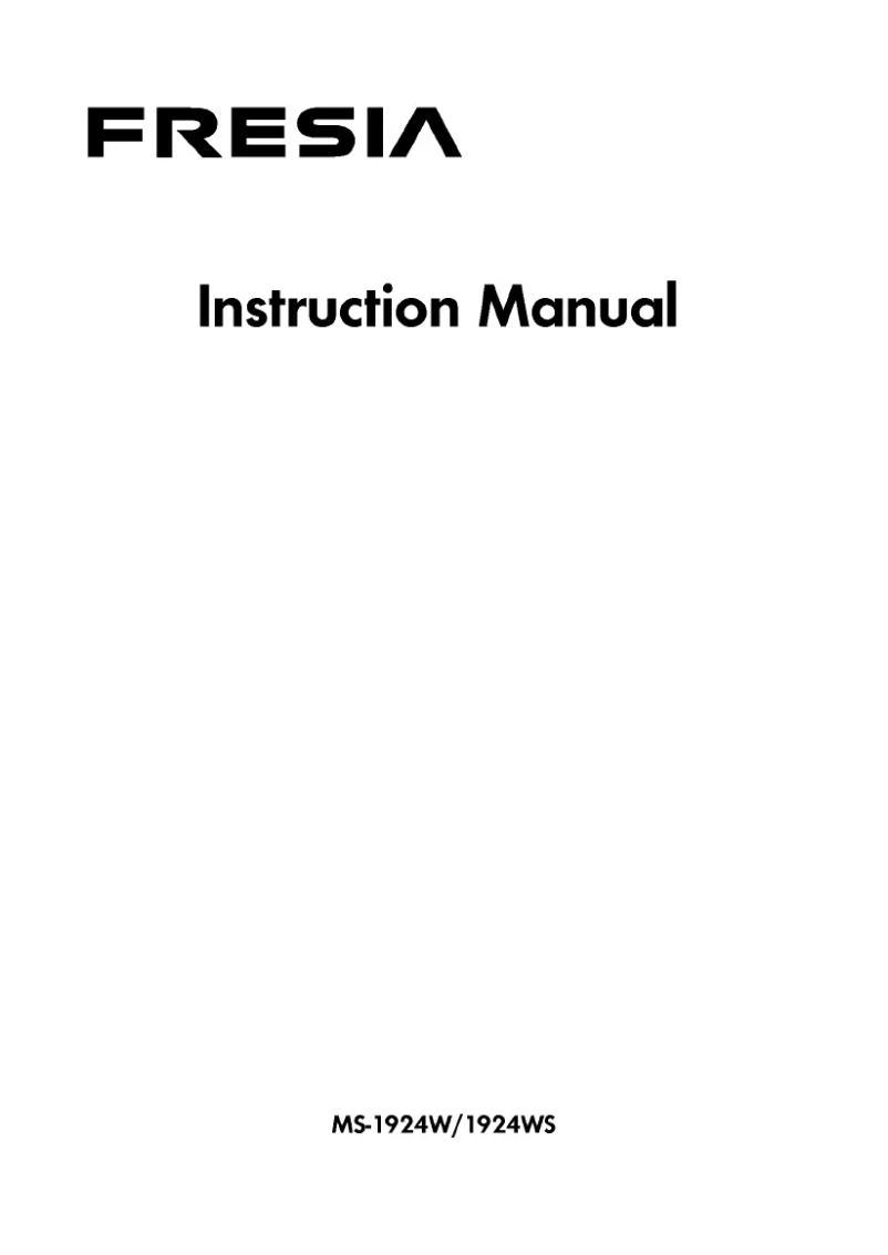 Page n°1 - Manuel utilisateur Fresia MS-1924WS