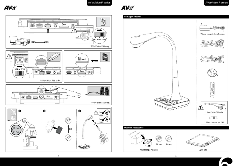 Page 1 de la notice Manuel utilisateur AVer AVerVision F33