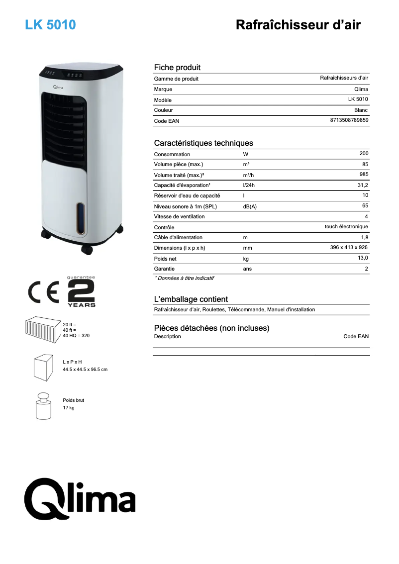 Image de la première page du manuel de l'appareil LK5010