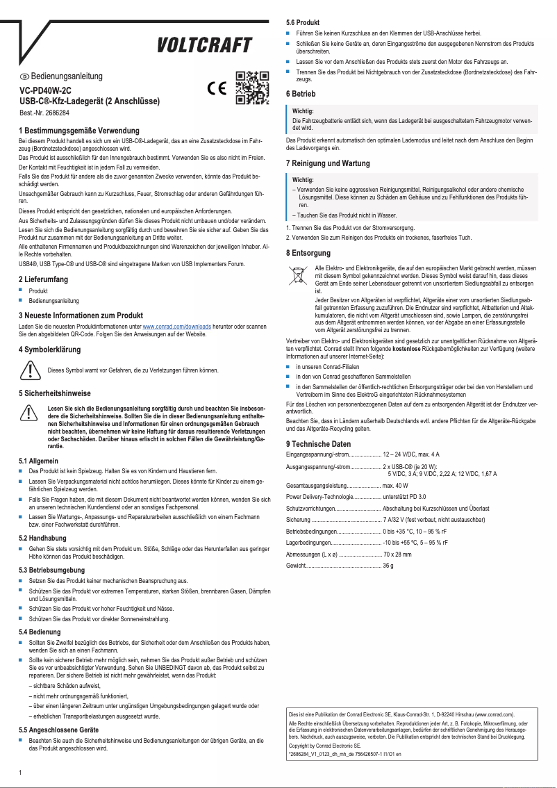 Image de la première page du manuel de l'appareil VC-PD40W-2C