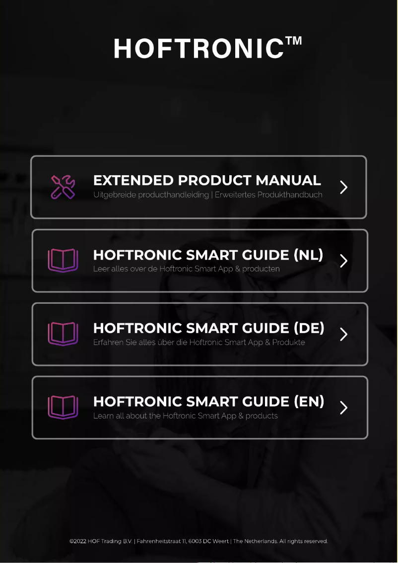 Page 1 de la notice Manuel utilisateur Homeylux Hoftronic Smart