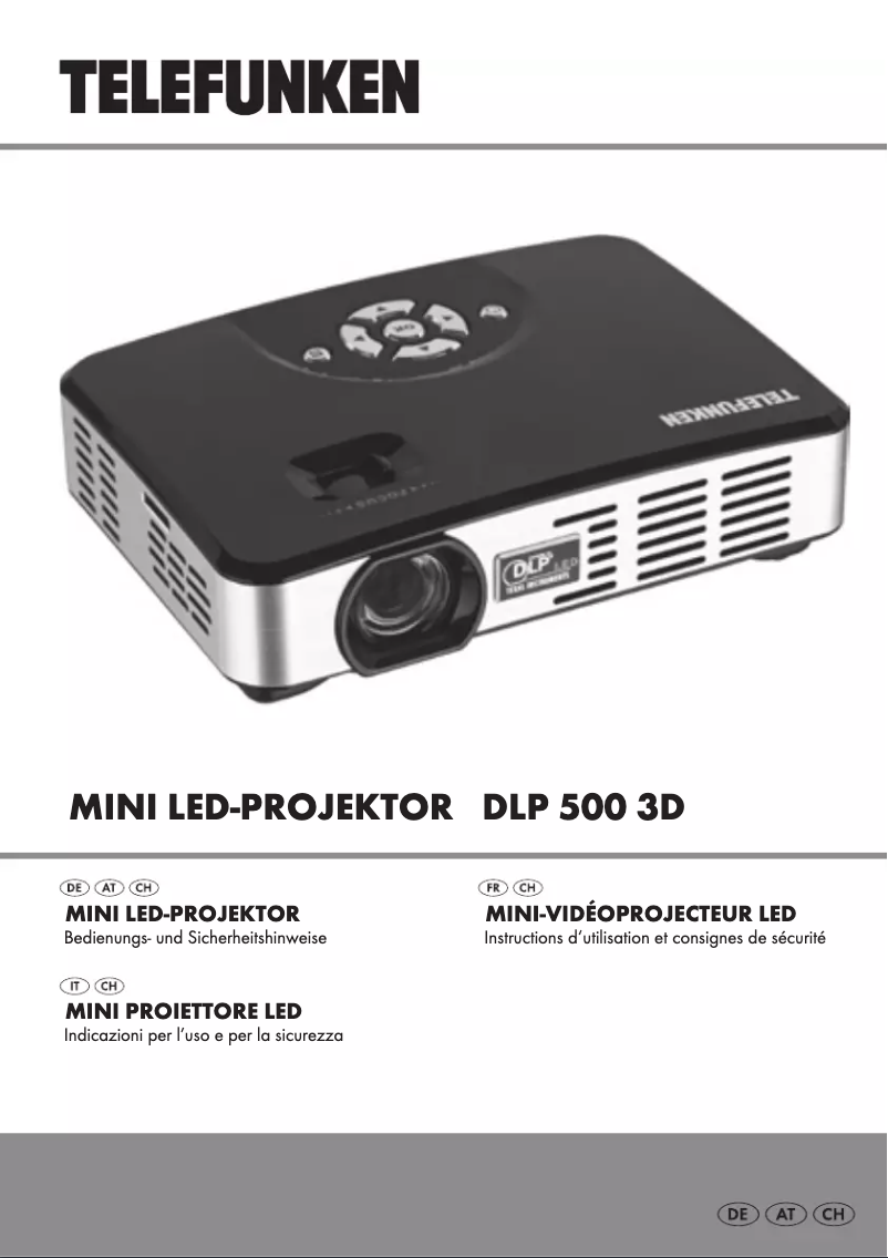 Page 1 de la notice Manuel utilisateur Telefunken DLP 500 3D