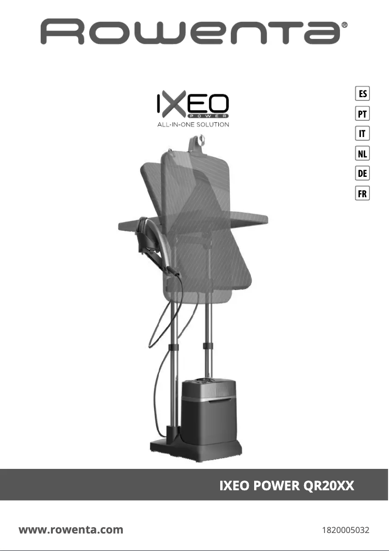 Image de la première page du manuel de l'appareil Ixeo POWER QR2020