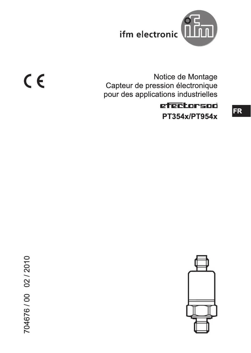 Page n°1 - Manuel utilisateur IFM PT3541