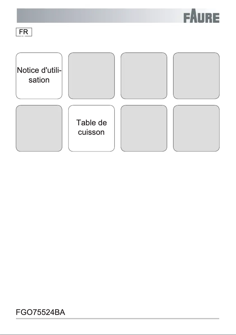 Página 1 del manual Manual de usuario Faure FGO75524BA