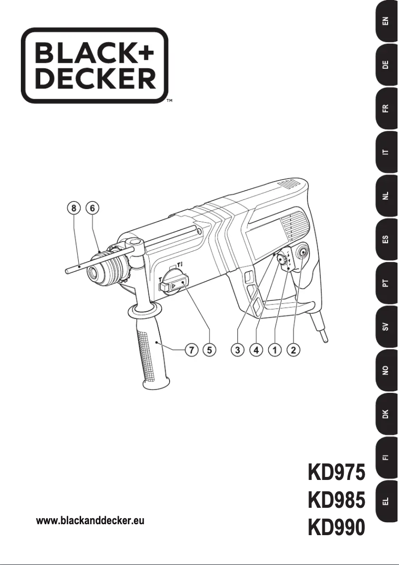 Page 1 de la notice Manuel utilisateur Black & Decker KD976KA