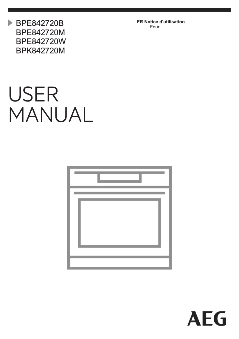 Page 1 de la notice Manuel utilisateur AEG BPE842720W