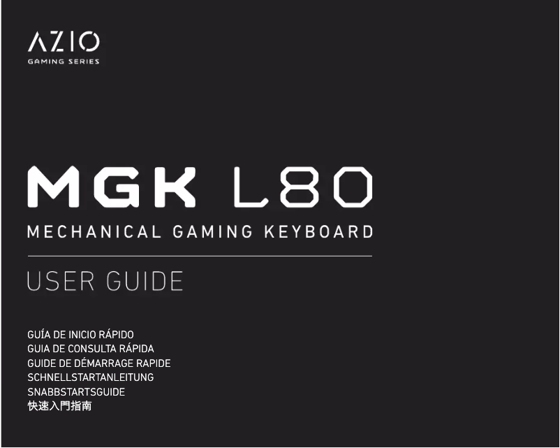 Page n°1 - Manuel utilisateur Azio MGK L80