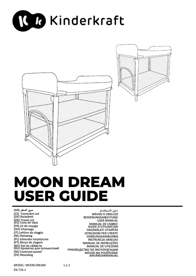 Page n°1 - Manuel utilisateur Kindercraft Moon Dream