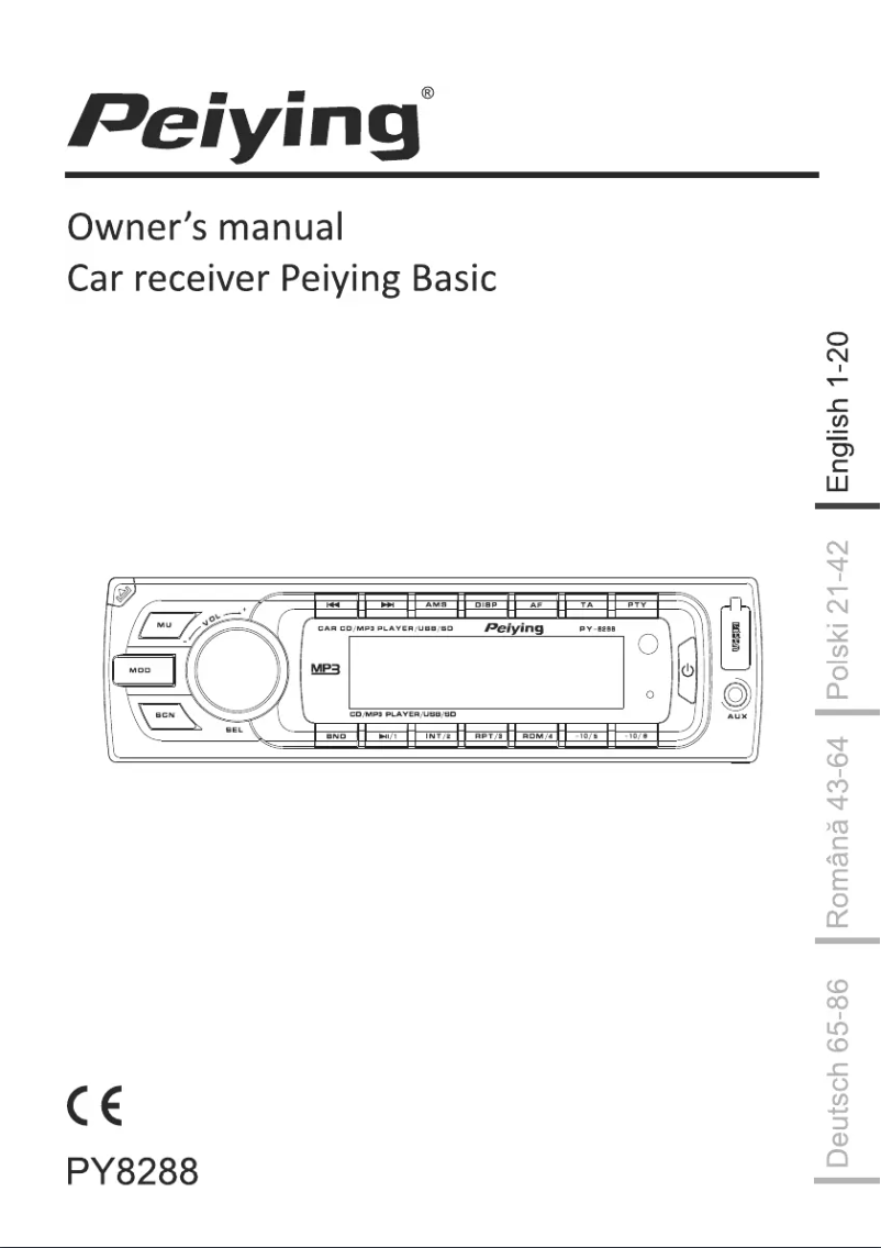 Página 1 del manual Manual de usuario Peiying PY-8288