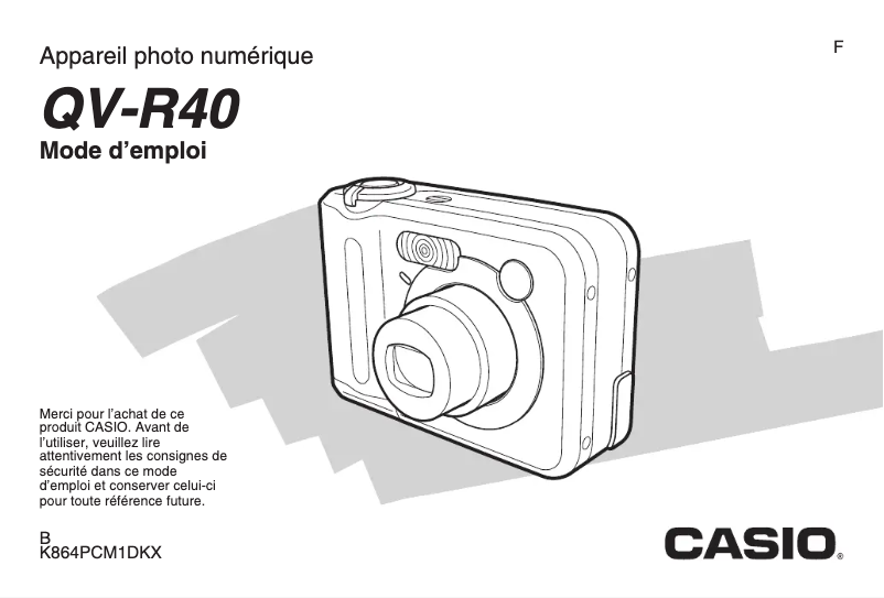 Page 1 de la notice Manuel utilisateur Casio QV-R40