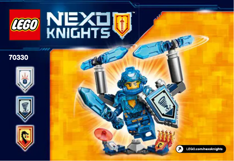 Image de la première page du manuel de l'appareil Nexo Knights 70330
