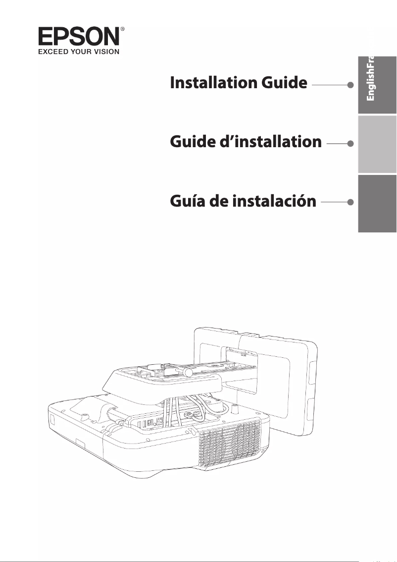 Page 1 de la notice Guide d'installation Epson BrightLink Pro 1450Ui