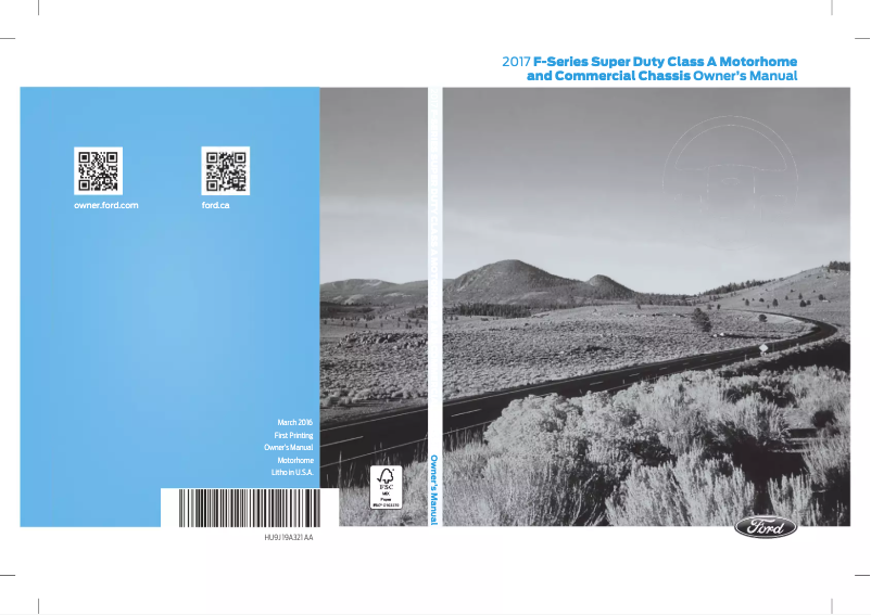 Page n°1 - Manuel utilisateur Ford F-53 Motorhome Chassis (2017)