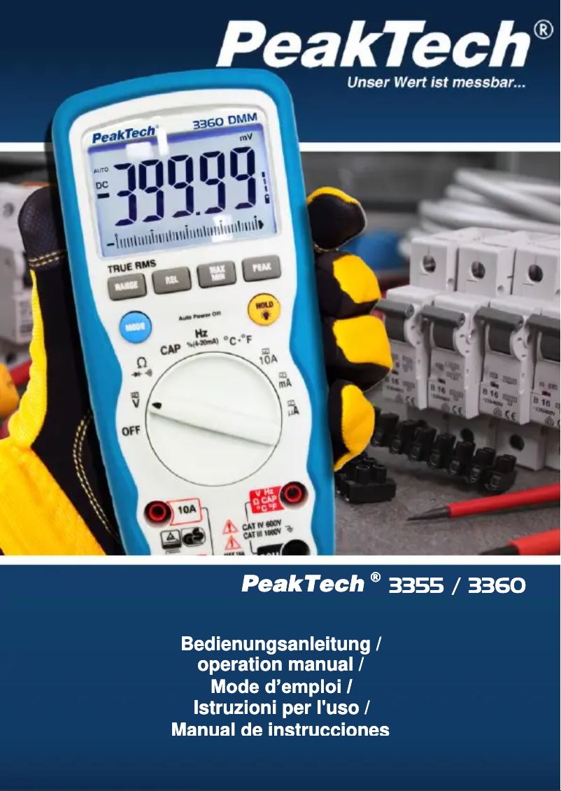 Página 1 del manual Manual de usuario PeakTech 3360