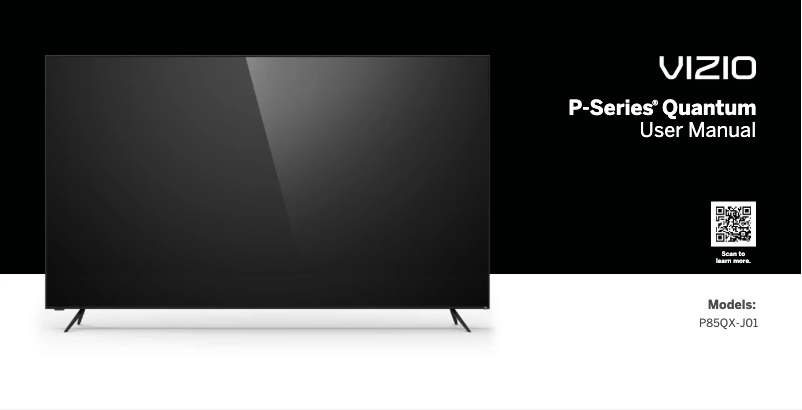 Page 1 de la notice Manuel utilisateur VIZIO P85QX-J01
