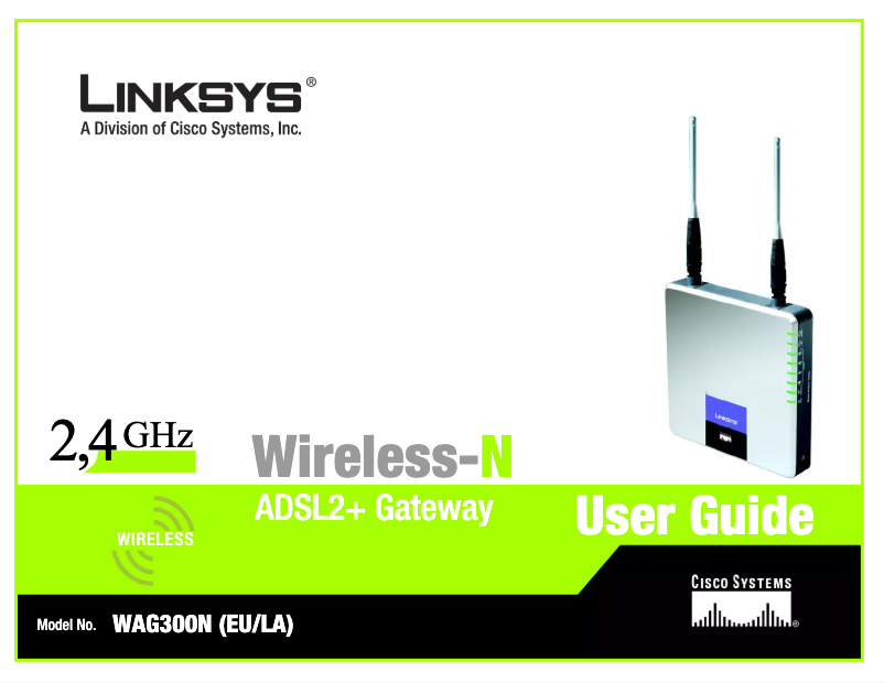 Página 1 del manual Manual de usuario Linksys WAG300N