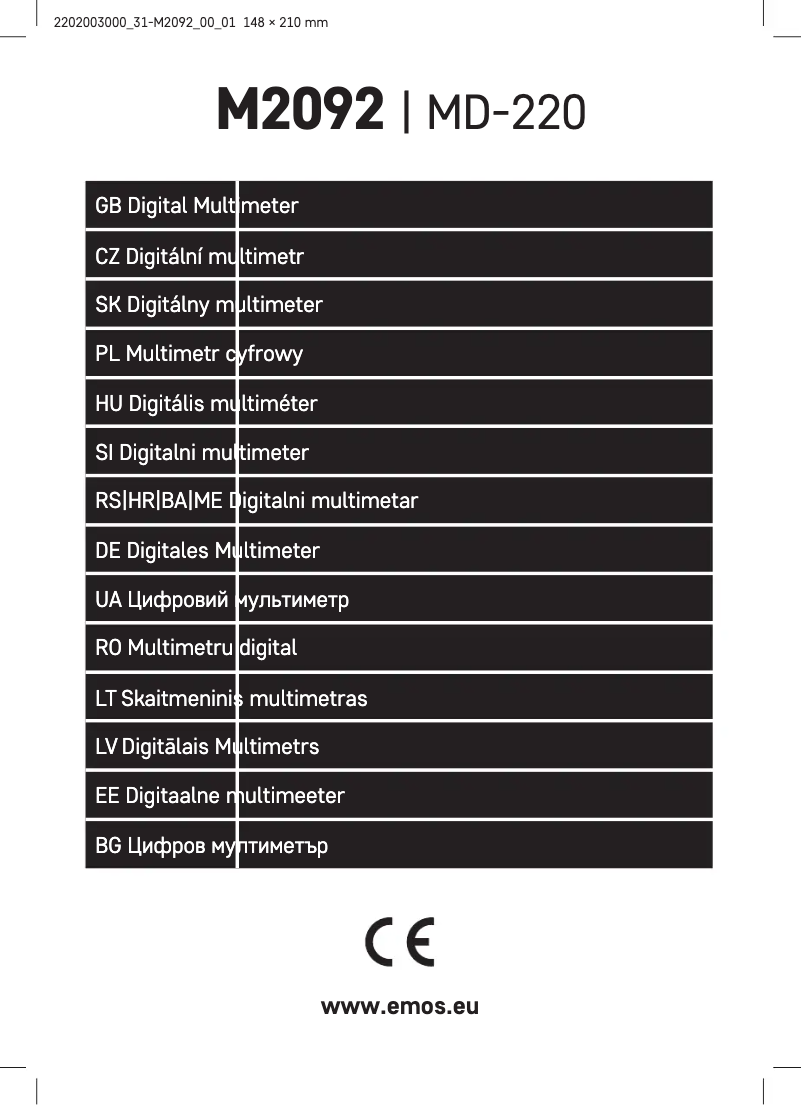 Página 1 del manual Manual de usuario Emos MD-220