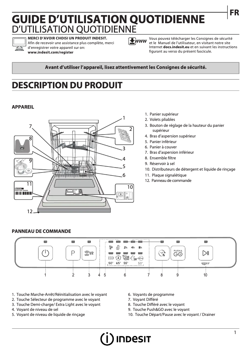 Image de la première page du manuel de l'appareil DFC 2C24 A