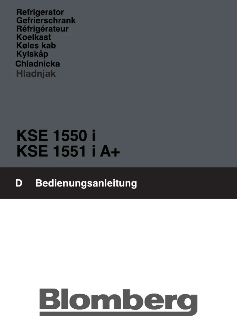 Image de la première page du manuel de l'appareil KSE 1551 i A+
