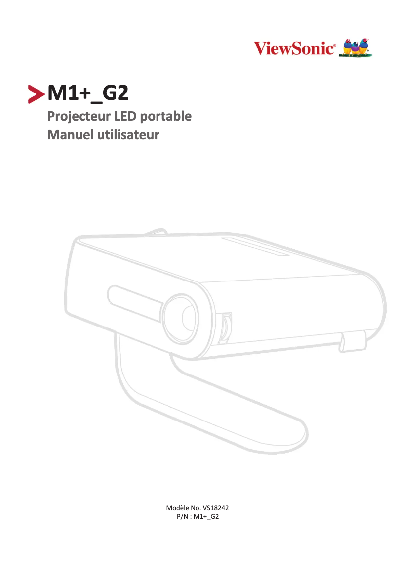 Page 1 de la notice Manuel utilisateur Viewsonic M1