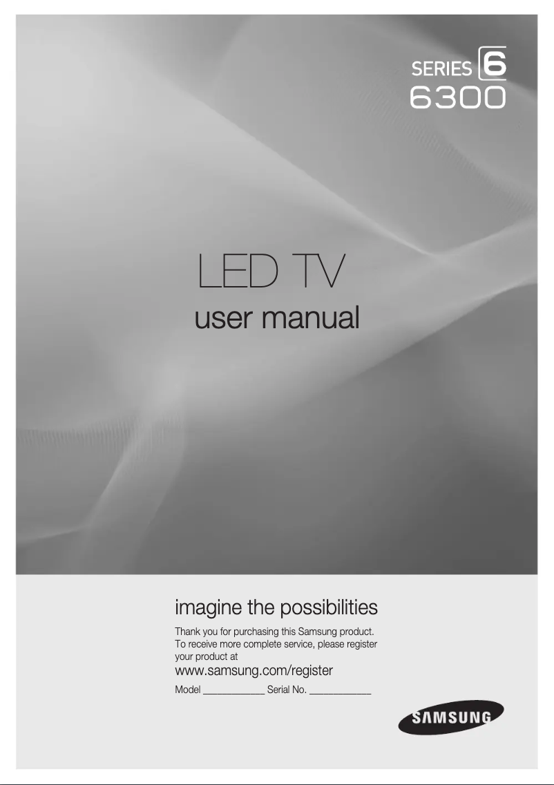 Page n°1 - Manuel utilisateur Samsung UN55C6300SF