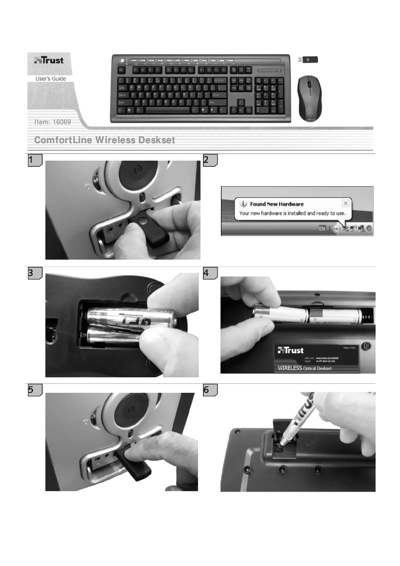 Page n°1 - Manuel utilisateur Trust ComfortLine Deskset CH 16210