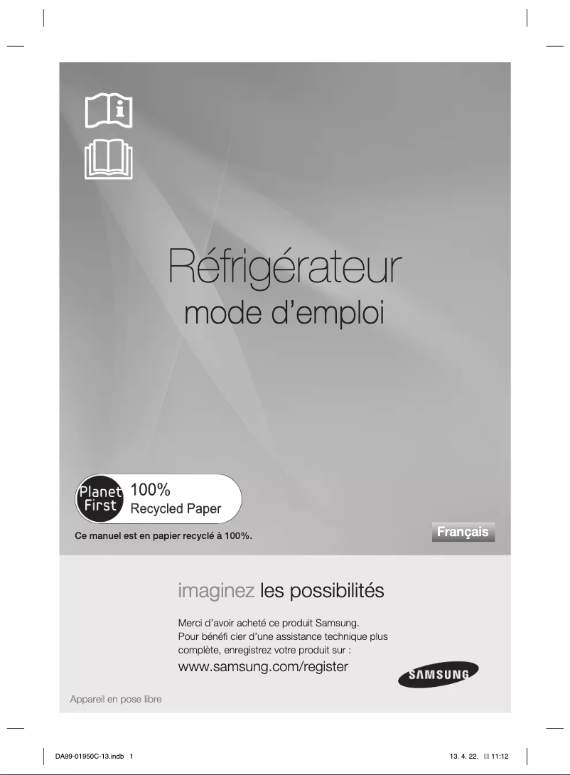 Page 1 de la notice Manuel utilisateur Samsung RR82FHIS