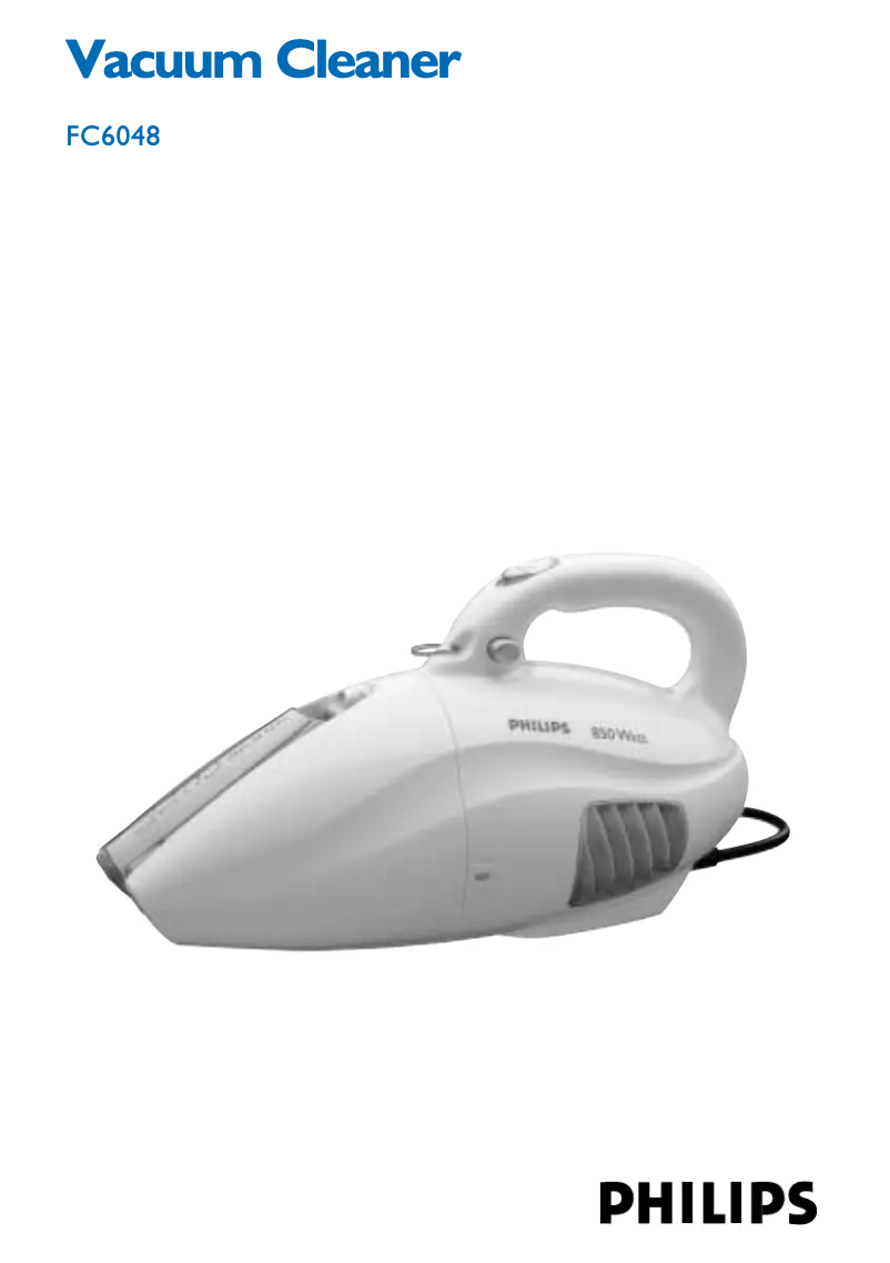 Imagen de la primera página del manual del dispositivo MiniVac FC6048