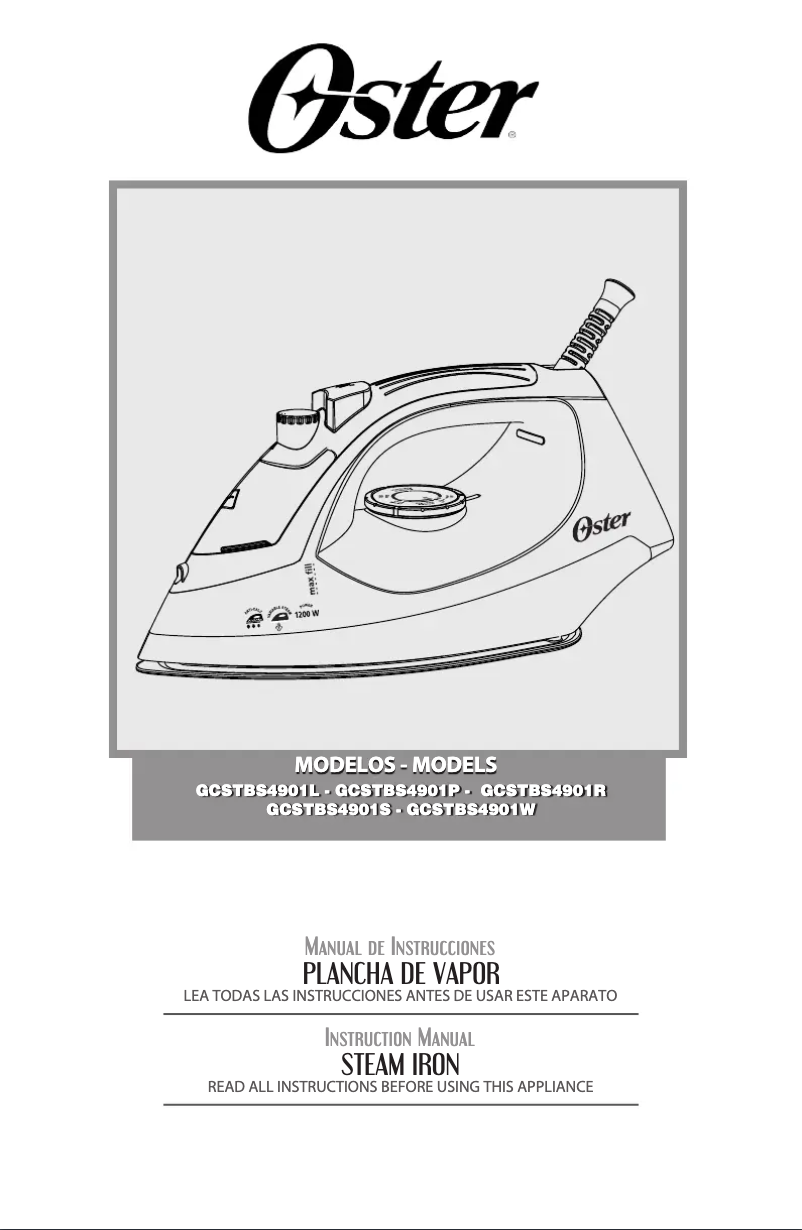 Page n°1 - Manuel utilisateur Oster GCSTBS4901R013