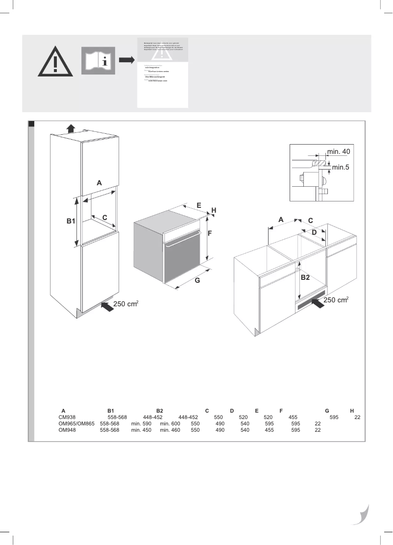 Page 1 de la notice Guide d'installation Etna CM450ZT