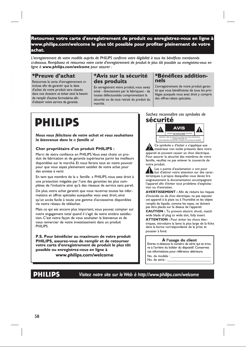 Image de la première page du manuel de l'appareil HTS6600