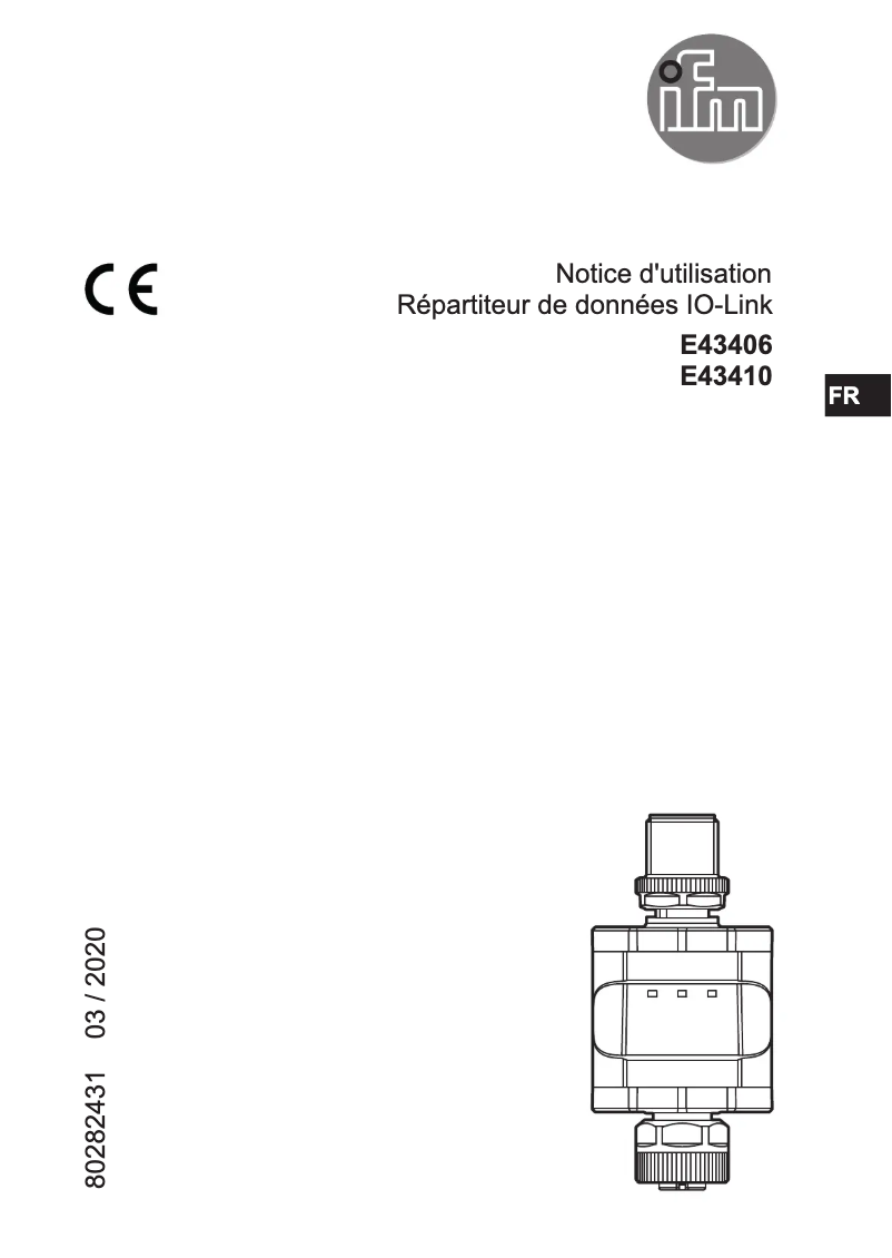 Page 1 de la notice Manuel utilisateur IFM E43410