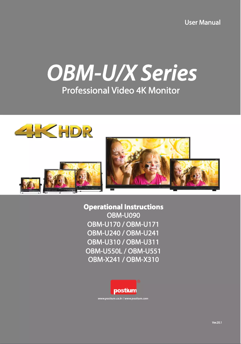 Page n°1 - Manuel utilisateur Postium OBM-U550L