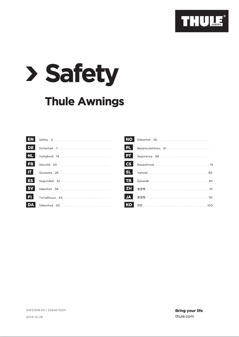 Page 1 de la notice Manuel utilisateur Thule Omnistor 6300