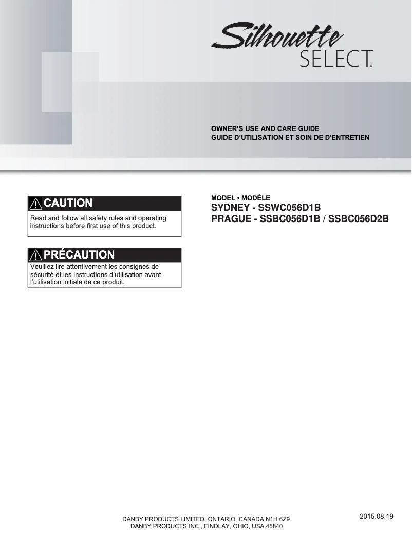 Page 1 de la notice Manuel utilisateur Danby SSWC056D1B
