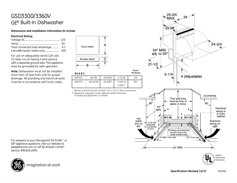 Imagen de la primera página del manual del dispositivo GSD3300VCC