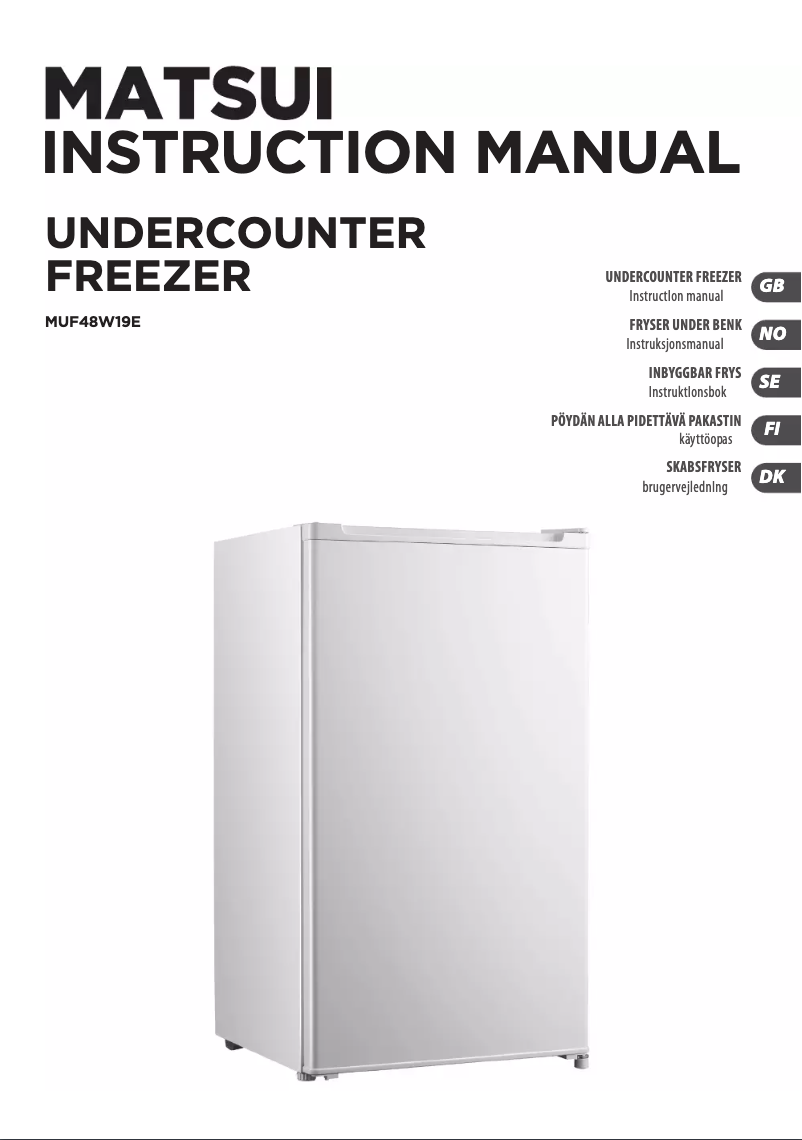 Page 1 de la notice Manuel utilisateur Matsui MUF48W19E