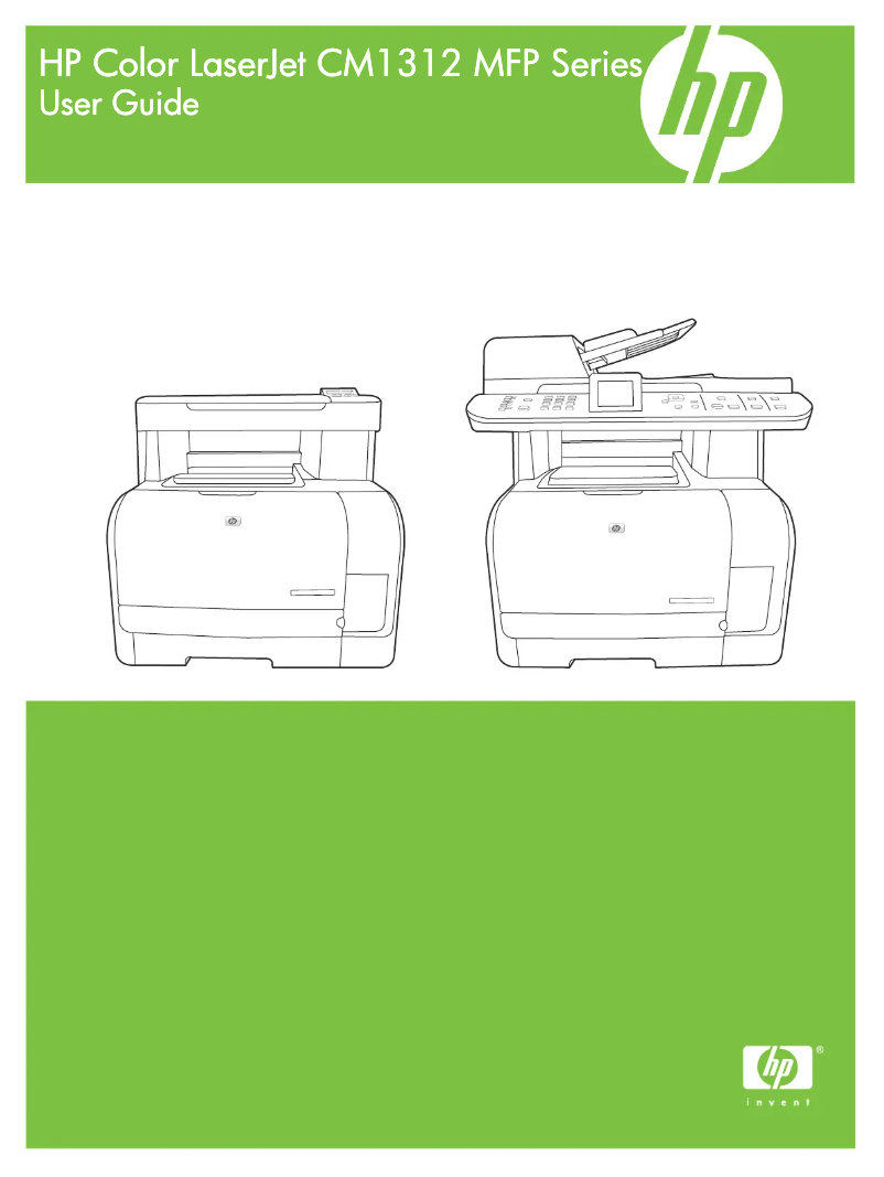 Imagen de la primera página del manual del dispositivo LaserJet CM1312NFI