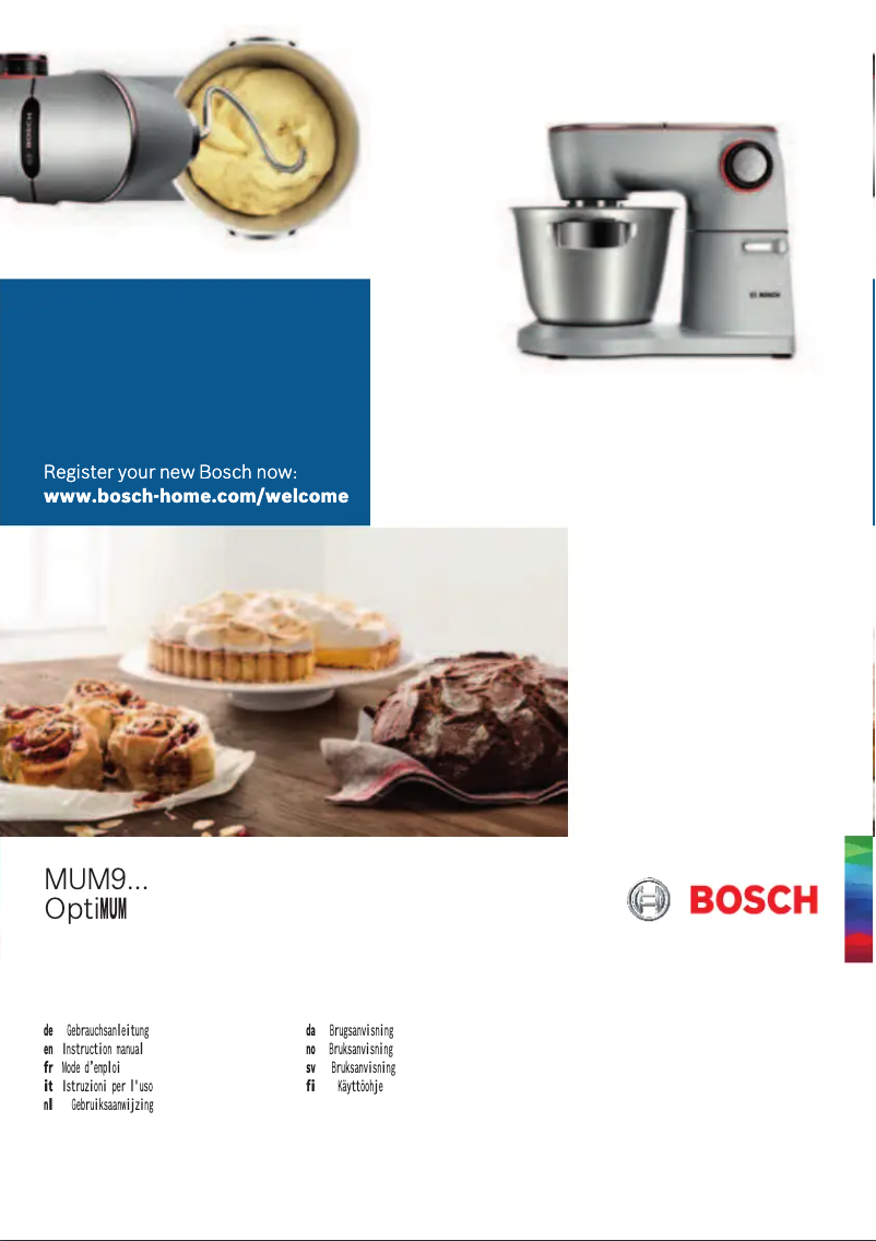 Page n°1 - Guide d'installation Bosch Optimum MUM9Y35S12