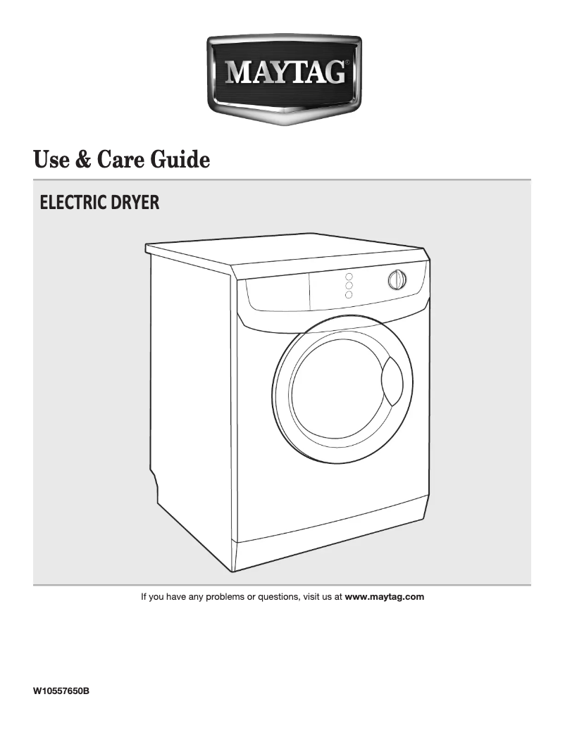 Page n°1 - Manuel utilisateur Maytag MED7500YW