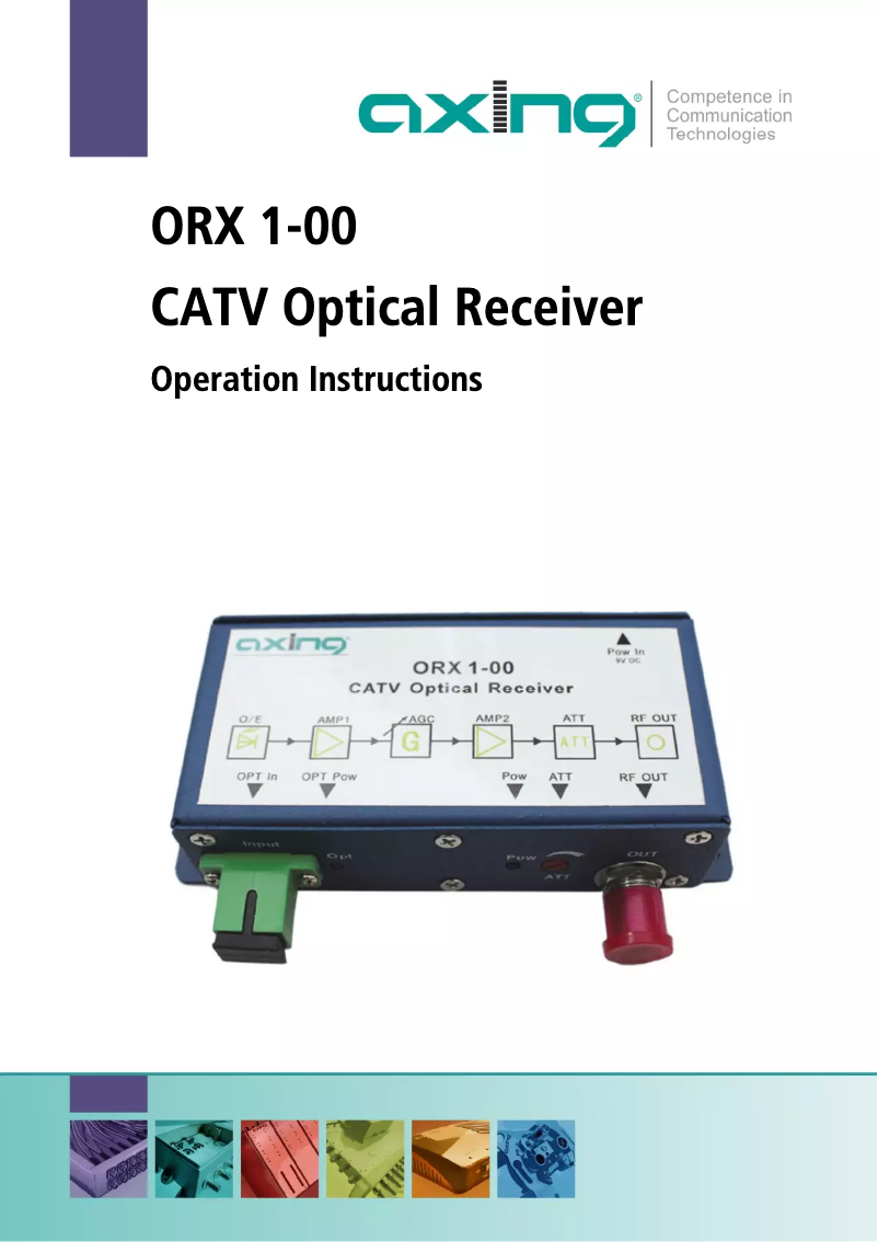 Page 1 de la notice Manuel utilisateur Axing ORX 1-00