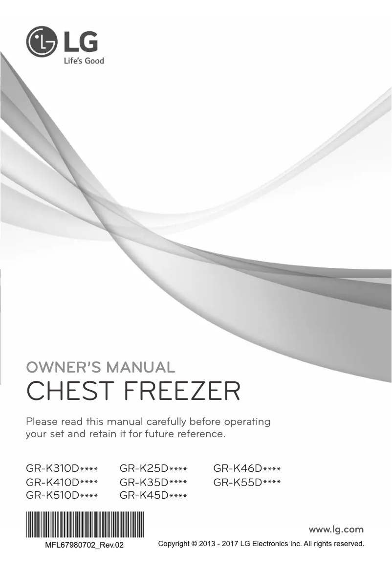 Page 1 de la notice Manuel utilisateur LG GR-K46DSLBC