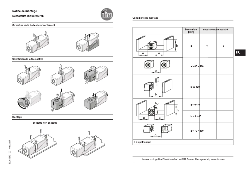 Page n°1 - Manuel utilisateur IFM IV0009