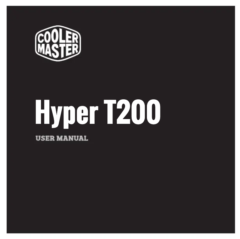 Page 1 de la notice Manuel utilisateur Cooler Master Hyper T200
