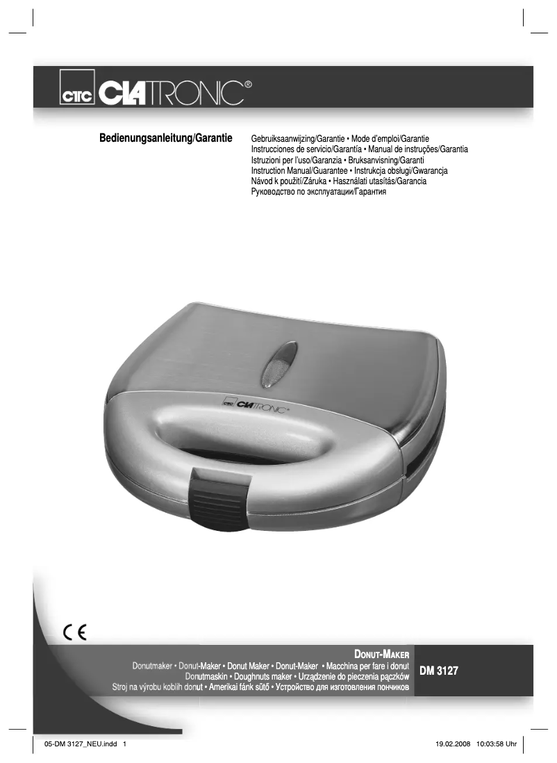 Page 1 de la notice Manuel utilisateur Clatronic DM 3127