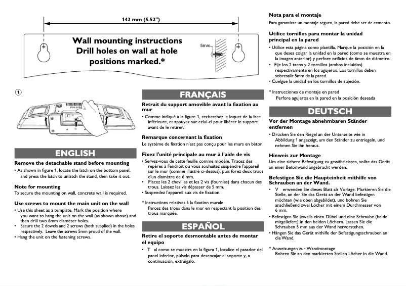 Page n°1 - Guide d'installation Philips DC950