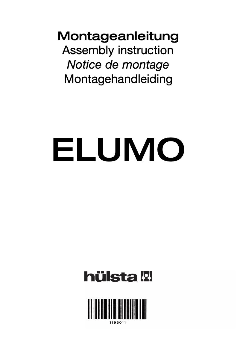 Página 1 del manual Manual de usuario Hülsta ELUMO